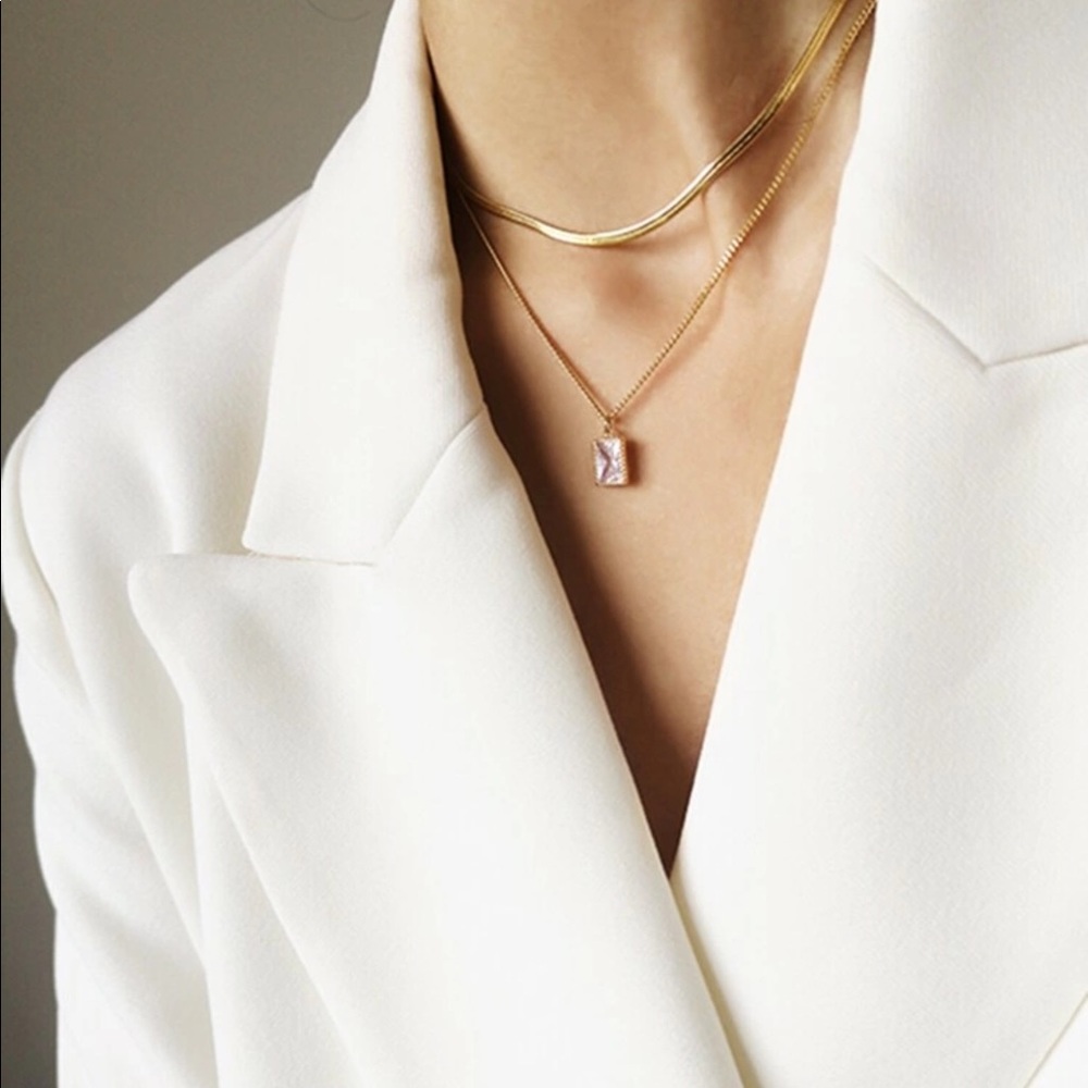 NWT | Rhinestone Layered Necklace